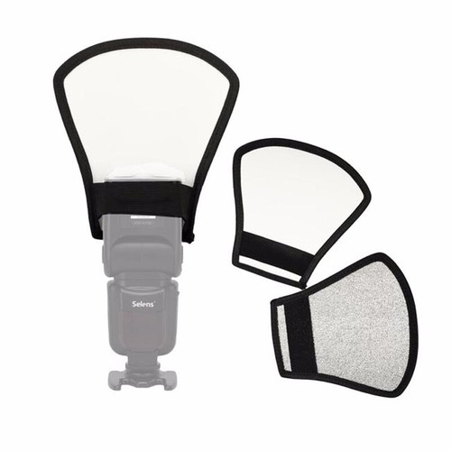 1 PCS 2-in-1 Camera Flash Diffuser Softbox Reflector Photo Flash Light Reflector - Picture 7 of 7