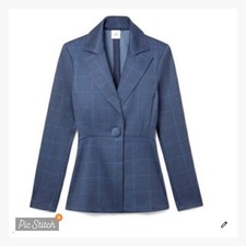 CABI 5475 Sunset Kiss Plaid Jacket Windowpane Check Blazer Sz 4 -Cheapchicplus