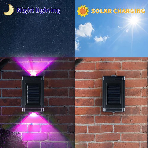 1-8X LED Solar Fence Lights Outdoor Dusk to Dawn Wall Steps Garden Pathway Lamp - Picture 24 of 57