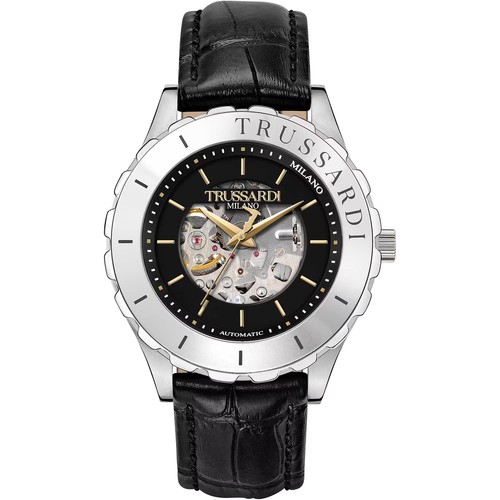 Orologio Automatico Trussardi T-HAWK Uomo – Cassa 42 Mm In Acciaio PVD Oro – Quadrante Nero – R2423153001
