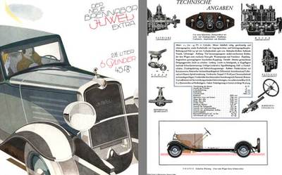 Brennabor 1930 - Der Neue Brennabor Juwel Extra 2-1/2 Liter 6 Cylinder 45 PS (In