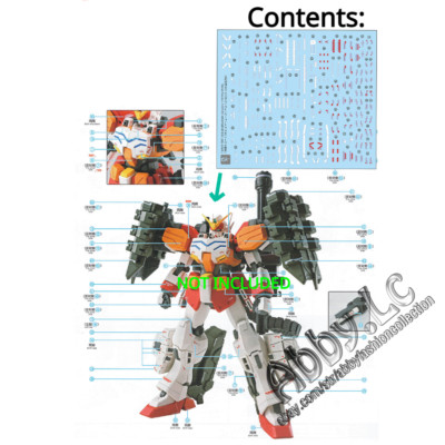 for MG 1/100 Heavyarms ver. EW Igel Unit WaterSlide Pre-Cut UV Light-React Decal