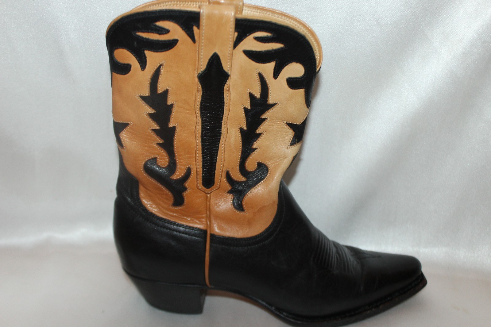 LUCCHESE CHARLIE 1 HORSE Black Tan Calf Leather Leather Leather Western Cowboy Boots Sz 7 Exc 1ca2e5 LUCCHESE CHARLIE 1 HORSE Black Tan Calf Leather Leather Leather Western Cowboy Boots Sz 7 Exc 1ca2e5