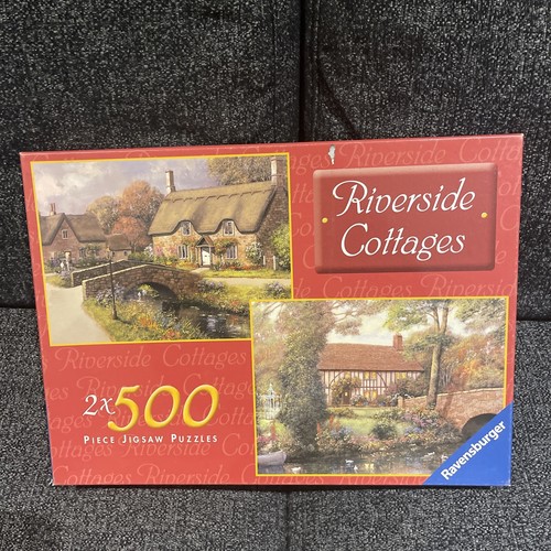 Ravensburger Riverside Cottages double Jigsaw Puzzle 2 x 500 Pieces