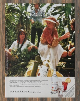 Bacardi - Reklame Werbeanzeige Original-Werbung 1975