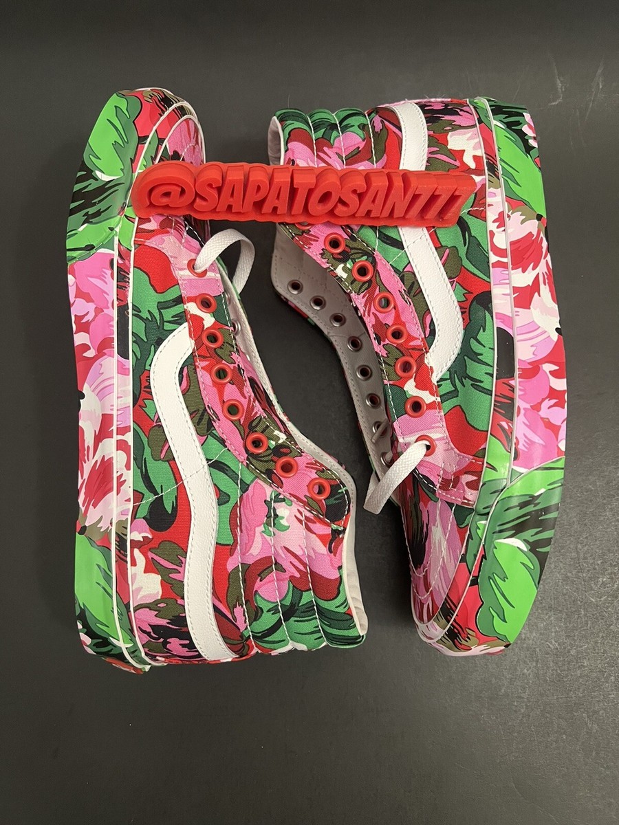 VANS X KENZO PARIS [VN0A4BVB02G1] OG SK8 HI LX FLORAL PRINT RED