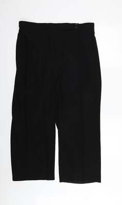Louben schwarze Damen-Polyesterhose Größe 40 in L28 in normalem Knopf