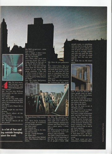 Vintage 1979 NEW YORK CITY NIGHTLIFE Magazine ARTICLE~Cocaine/CBGB's/PUNKS - Picture 2 of 2