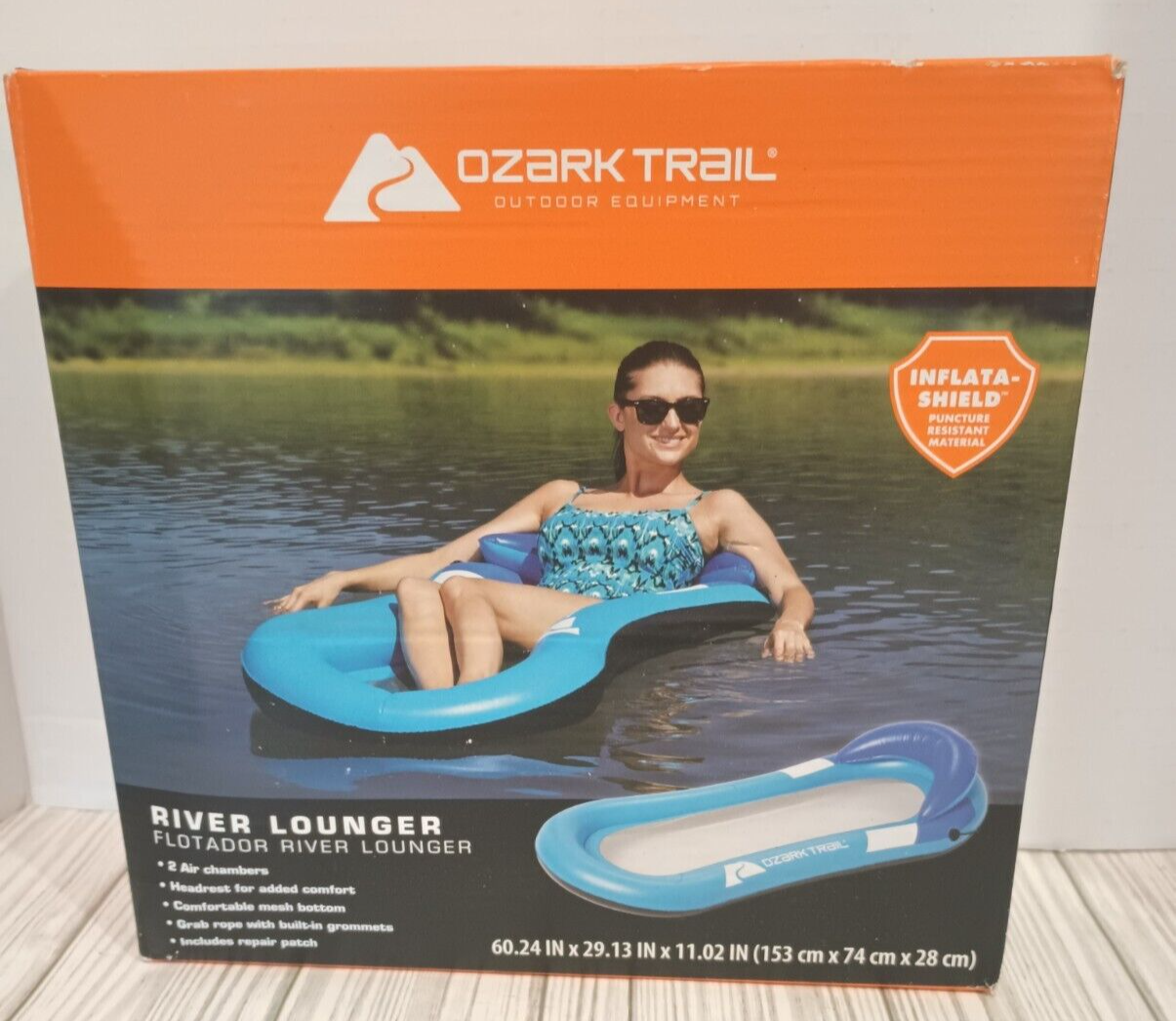 Ozark Trail Aqua Floating Lounge With 