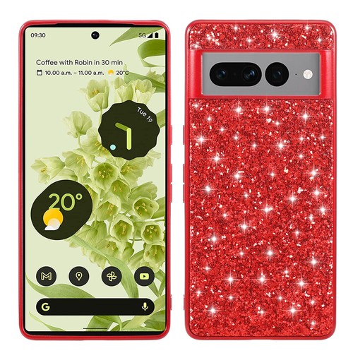 Phone Case For Google Pixel 8 Pro 8 7 Pro 7A 7 6 Pro 6A Glitter Shockproof Cover - Picture 16 of 21