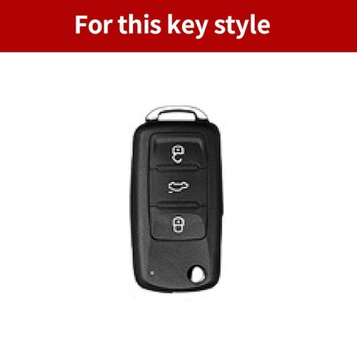 Full Suede Covered Key Fob Remote Protector Holder Cover Case For Volkswagen C - Picture 6 of 8