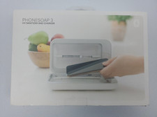 PhoneSoap 3 UV Cell Phone Sanitizer and Dual Universal Charger - White, New!