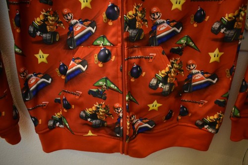 Official Nintendo RED MarioKart 7 Character Hoodie/Sweatshirt, XL ~ NEW OLD STK! - Picture 2 of 6