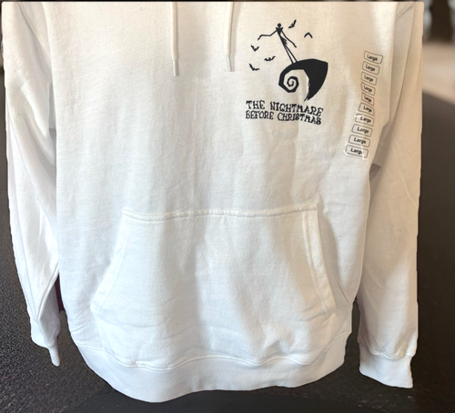 Disney The Nightmare Before Christmas Hoodie Men's White Men's Size Large Jack - Picture 4 of 8