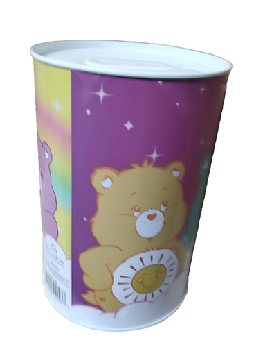 The Toon Studio "Care Bears" Tin Metal Coin Box Piggy Bank Round 6.25"h 4.5"dia - Picture 4 of 6