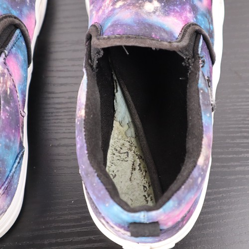 Vans Youth Slip-On Galaxy Print Shoes Size 4 Black Purple Blue Space - Picture 9 of 9