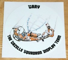 The Gazelle Squadron Display Team (UK) "Gary the Gazelle" Helicopter Sticker