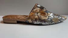 Birdies Slippers The Dove Gold Petal Sequin Women's Size 9 US NWOB