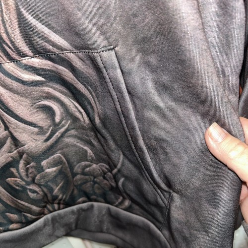 VChics Vintage Western Horse Print Casual Hoodie Med - Picture 4 of 8