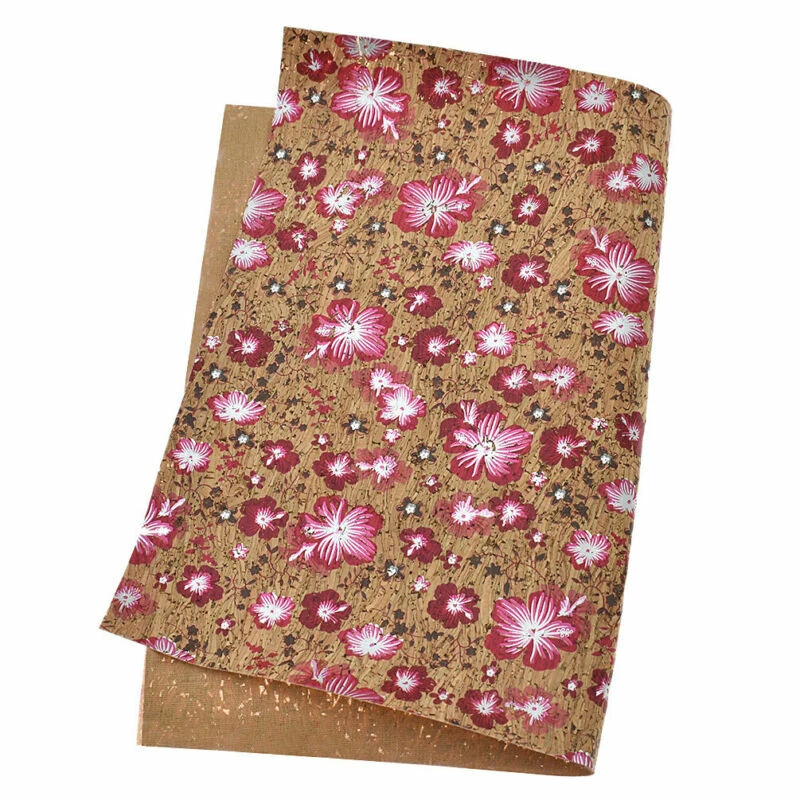 Soft Cork Fabric Flowers Sheet Patchwork Handcrafts Handbags Sewing Decor DIY  - Image 4 of 4