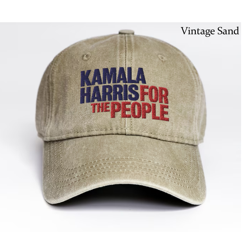 Kamala Harris For The People Embroidered Dad Hat, Harris For President 2024 Hat - Picture 11 of 22