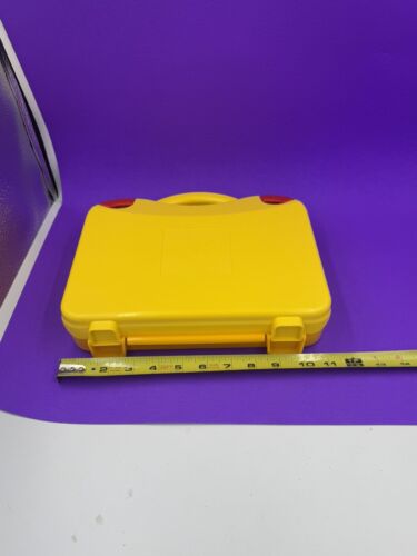 LEGO Yellow and Orange Plastic Carrying Case Storage Box with Dividers - Picture 4 of 6