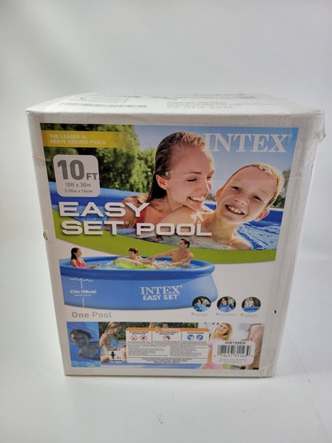 Intex 10' x 30" Easy Set Inflatable Ring Above Ground Swimming Pool (POOL ONLY) - Afbeelding 1 van 12