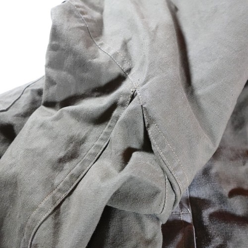 Vintage WWII British Military Trench Coat 50 Green Waterproof Canvas Long - Picture 16 of 21