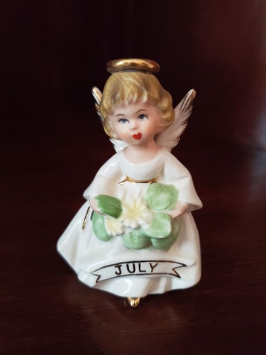 PRICE IMPORTS VINTAGE CERAMIC "JULY" BIRTHDAY ANGEL - Picture 5 of 5