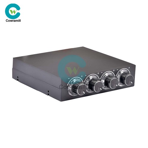 3.5" PC HDD CPU 4 Channel Fan Speed Controller Control Led Cooling Front Panel S - Zdjęcie 2 z 11