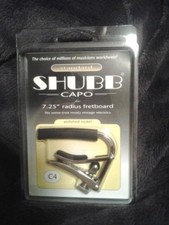 Shubb C4 Polished Nickel-Plated Capo New NIP 7.5" radius Fretboard free Ship