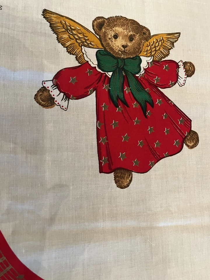 Concord Carolers Delantal Panel de Tela Árbol de Navidad Osos Ángel Joan Kessler EE. UU. Foto 4 de 4