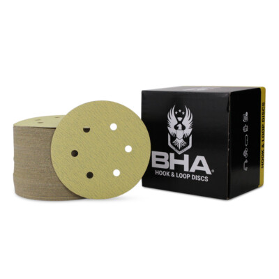 100 Pack - 6'' Inch 6 Holes 150 Grit Hook & Loop Sanding Discs Orbital DA Disks