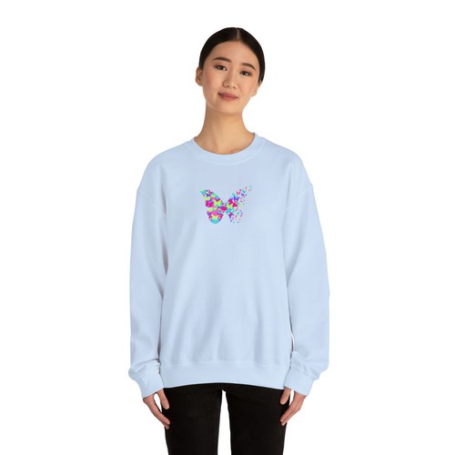 BEAUTIFUL BUTTERFLIES HEART -Unisex Heavy Blend™ Crewneck Sweatshirt, GIFT - Picture 35 of 55