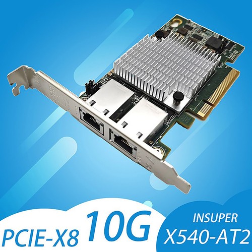For Intel X540-T2 10G Dual RJ45 Ports PCI-Express Ethernet Network Adapter Card - Picture 9 of 14