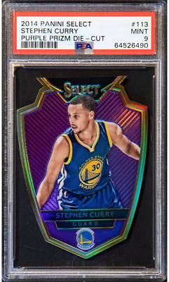 2014 Panini Select Stephen Curry Premier - Purple Prizm Die-cut #113 PSA 9 26/99