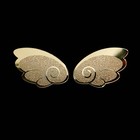 Fairy Wings Metal Decal Sticker Chrome (Gold)