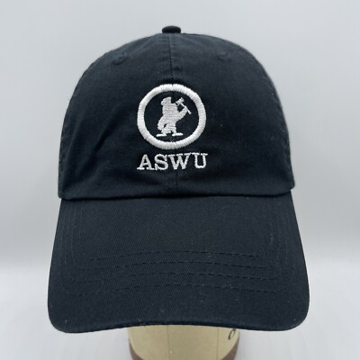 Woodbury University ASWU Hat Adult Strapback Black Baseball Dad Cap ...