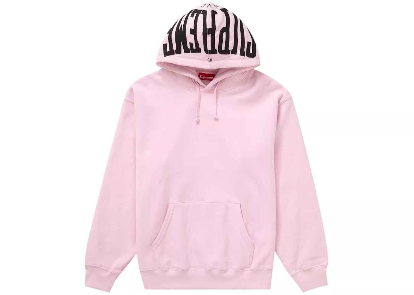 Sweat à capuche Supreme Warm Up logo rose clair homme taille XL neuf SS24