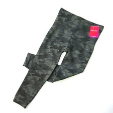 NWT SPANX Look at Me Now Seamless Cropped Leggings in Sage Camo Sz M 6-8