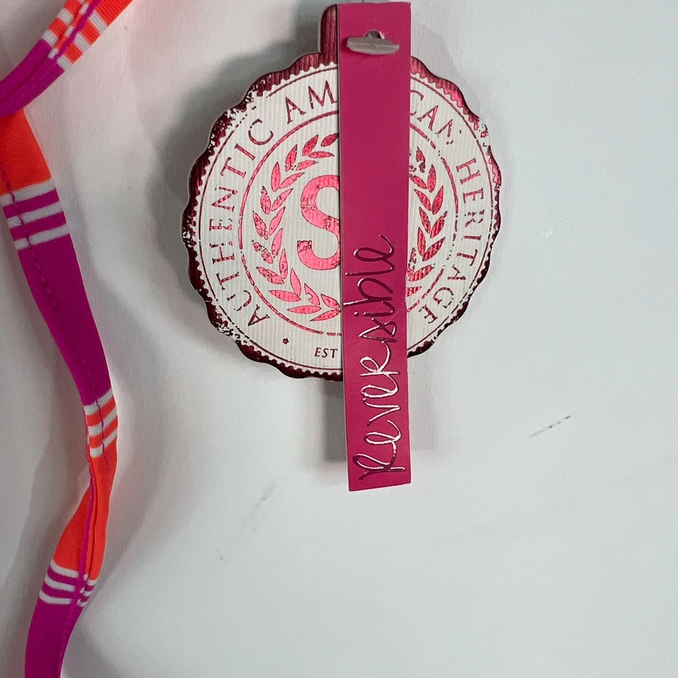 Nuevo Top de bikini reversible rosa naranja talla M SO para mujer Foto 4 de 4