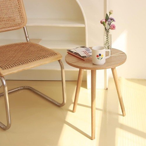 Side Table Round, Small Accent Table Nightstand Modern End Table for Living R... - Picture 3 of 9
