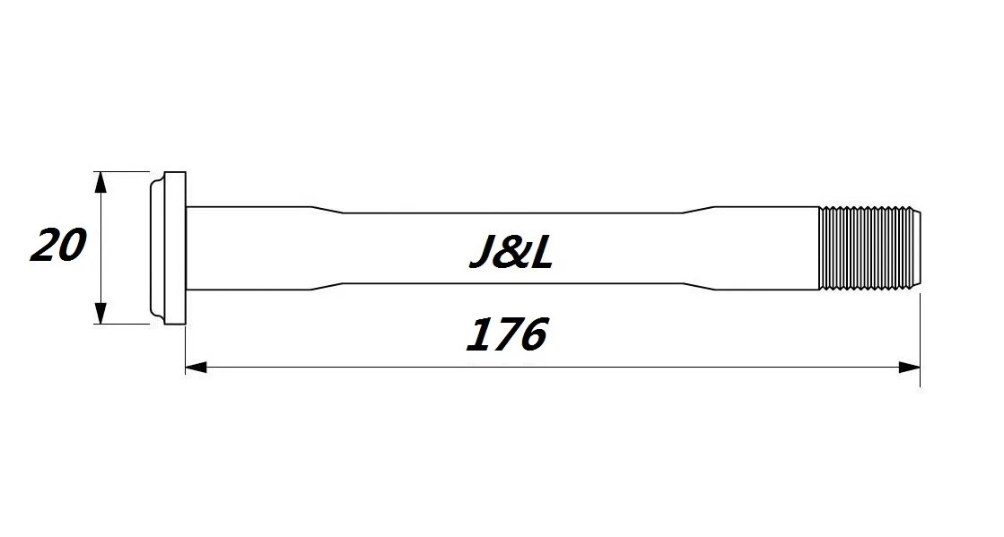 J&L Inbusschlüssel durch Achse 142*12mm-26g - für HINTERMAXLE-Stil - (Achse: 176
