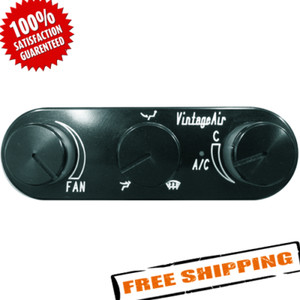 Vintage Air 491223-rua Black 3 Knob Gen IV ProLine Climate Control Panel