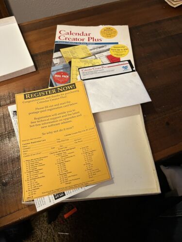 Calendar Creator Plus 3.0 for MS-DOS 3 1/4 5" Floppy Disks Power Up! Vintage!! - Picture 3 of 3