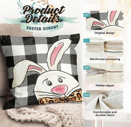 Pillow Covers Onerisly Spring 18x18 Easter Throw Pillow - Picture 3 of 6