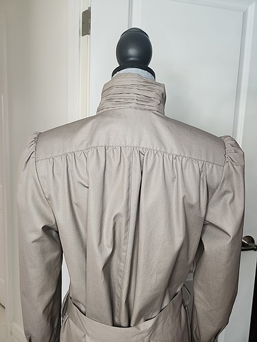 Vintage Lord & Taylor ALORNA Coat Trench 10 Hidden Button Front Long Belted MINT - Picture 9 of 15