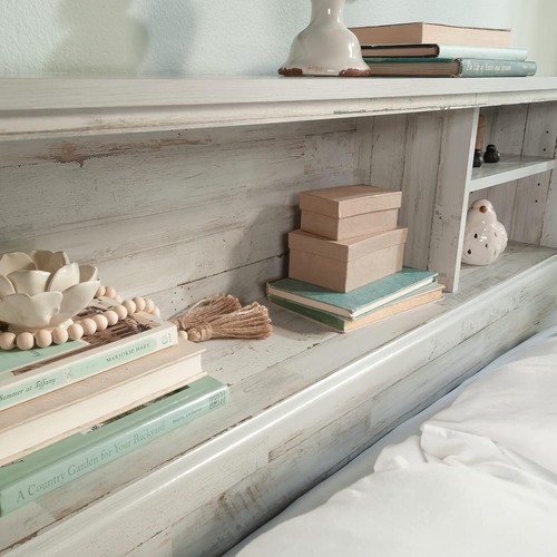 Sauder River Ranch Headboard Full/Queen | White Plank Finish - Picture 4 of 7