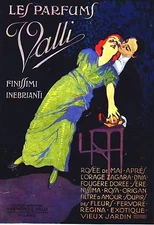 1920 ADVERTISING PERFUMES VALALLI VERMONDO MILANO INTOXICATING FRAGRANCES LIBERTY RARE