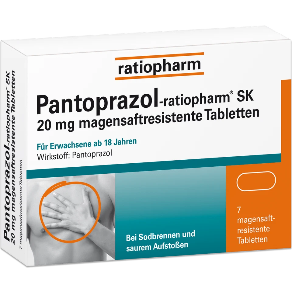 RATIOPHARM PANTOPRAZOL RATIO SK 20mg 14 magensaftresistente Tabletten PZN 05520856